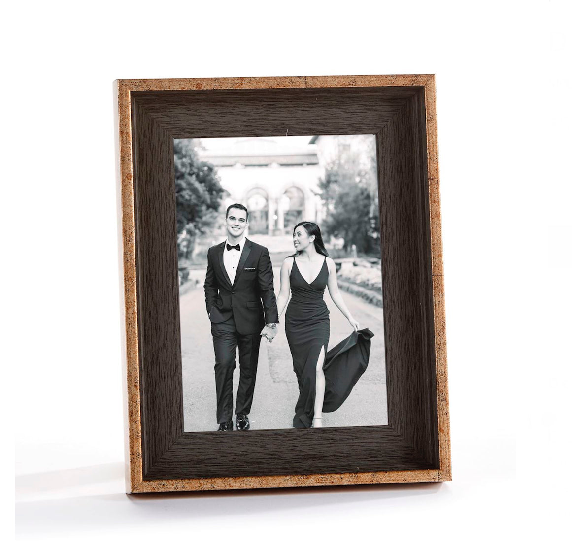 Charcoal Picture Frame Gold Trim 5x7