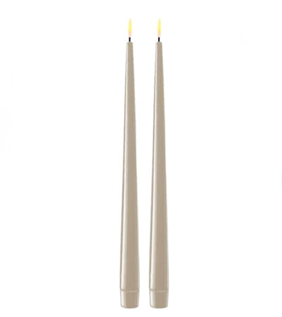 Sand Deluxe LED Shiny Taper Candle 2 Pack 15”