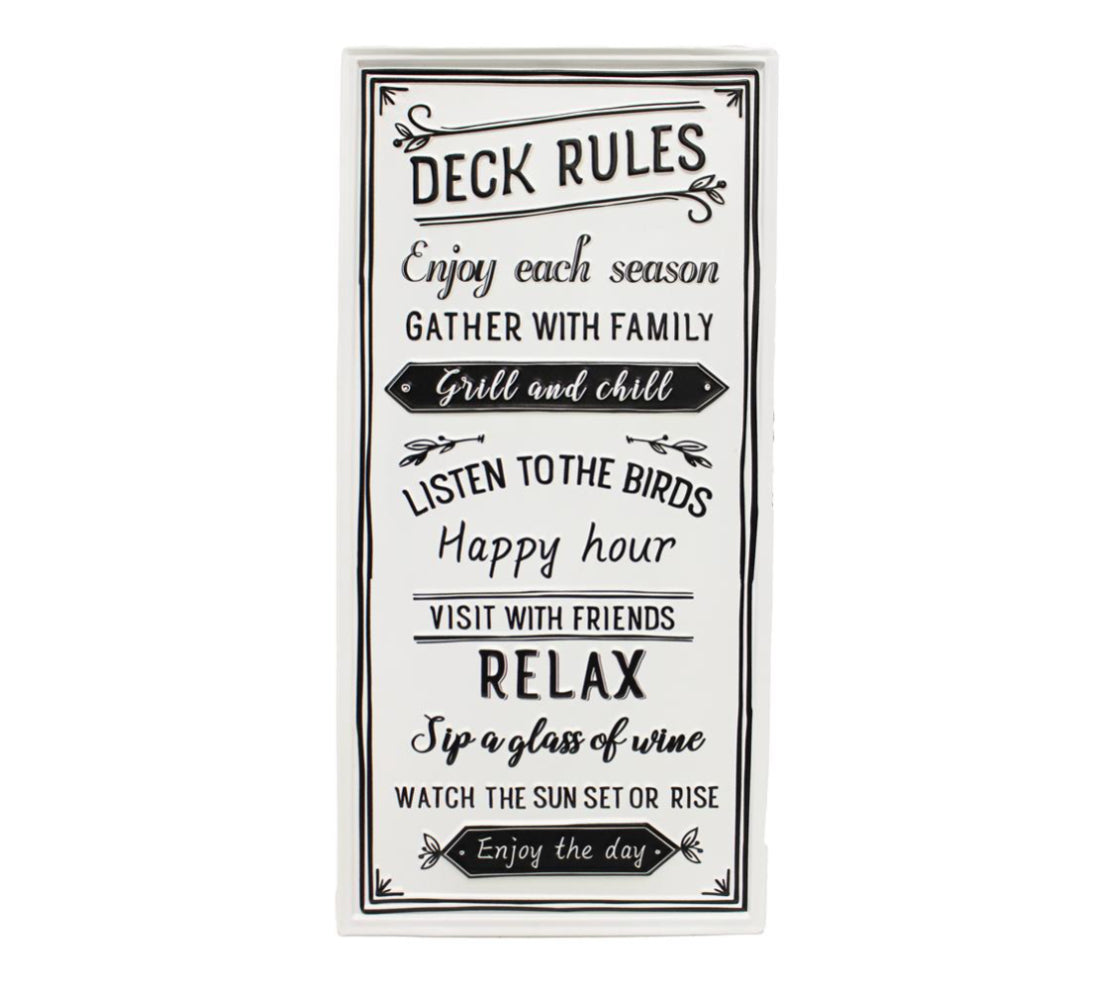 Deck Rules Metal Sign