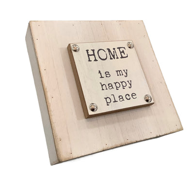Home is My Happy Place Block Sign