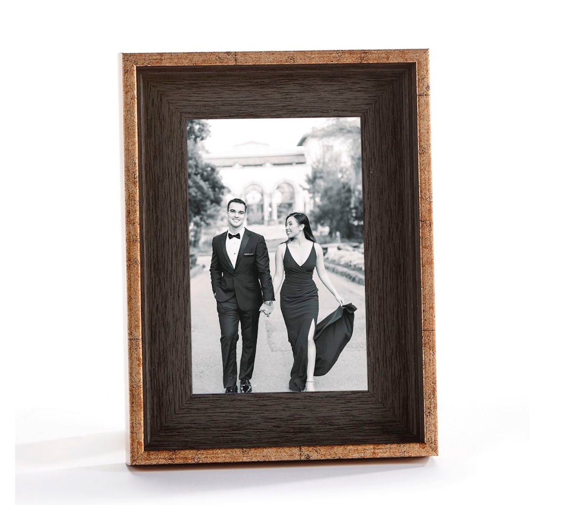 Charcoal Picture Frame Gold Trim 4x6