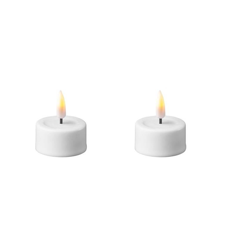 White Deluxe LED Tea Light Candle 2 Pack