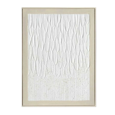 Textured White Hand Painted Wall Art