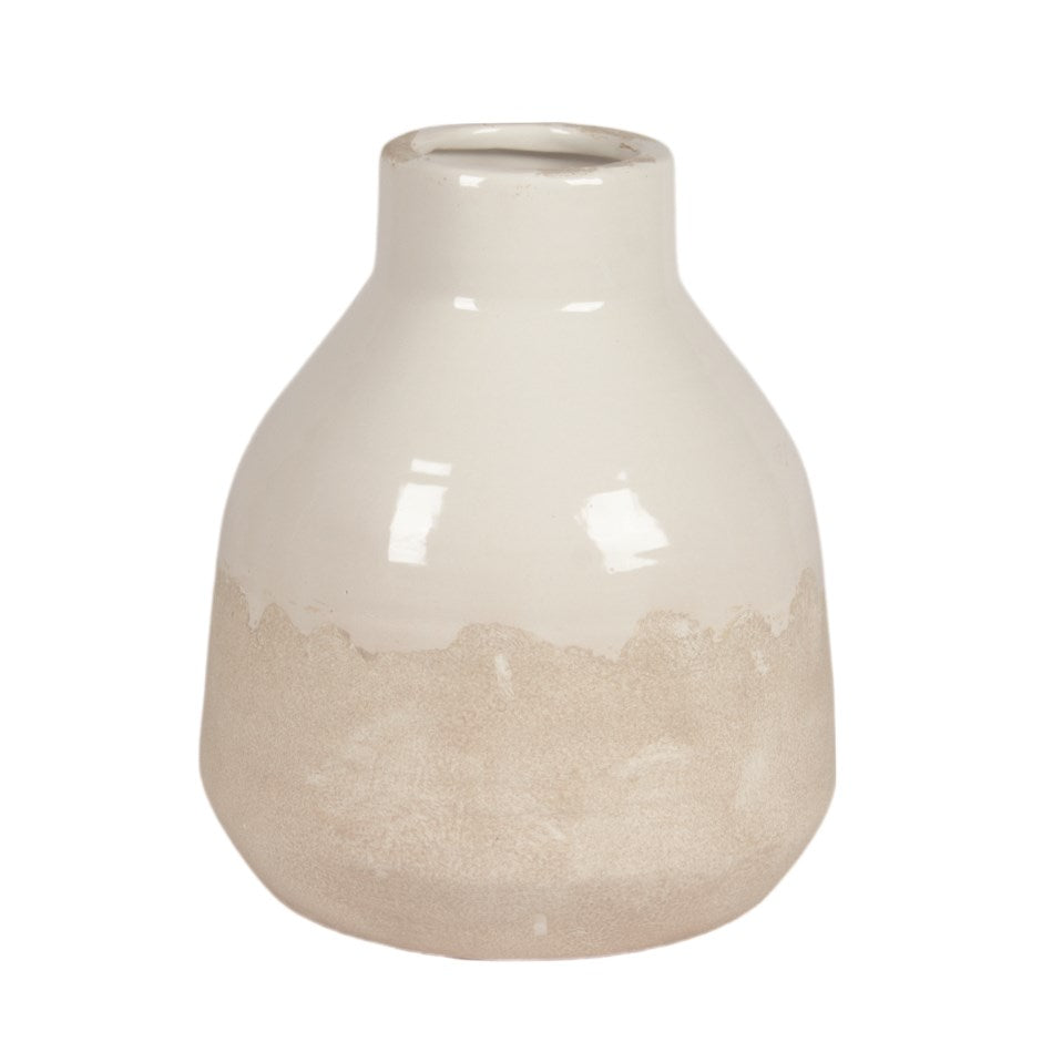 Two-Tone Glazed Short Vase