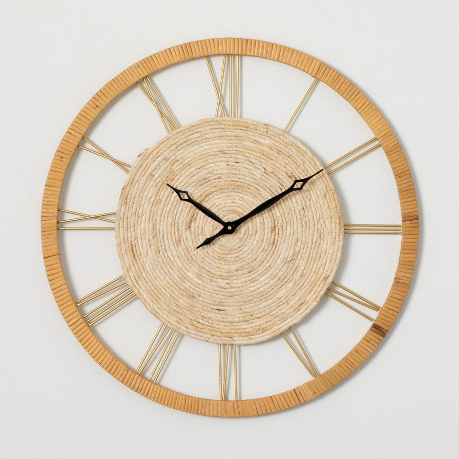 Natural Round Wall Clock