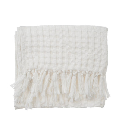 Honeycomb Hand Towel-White
