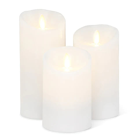 RealLite White Candles with Moving Flame 4.5”