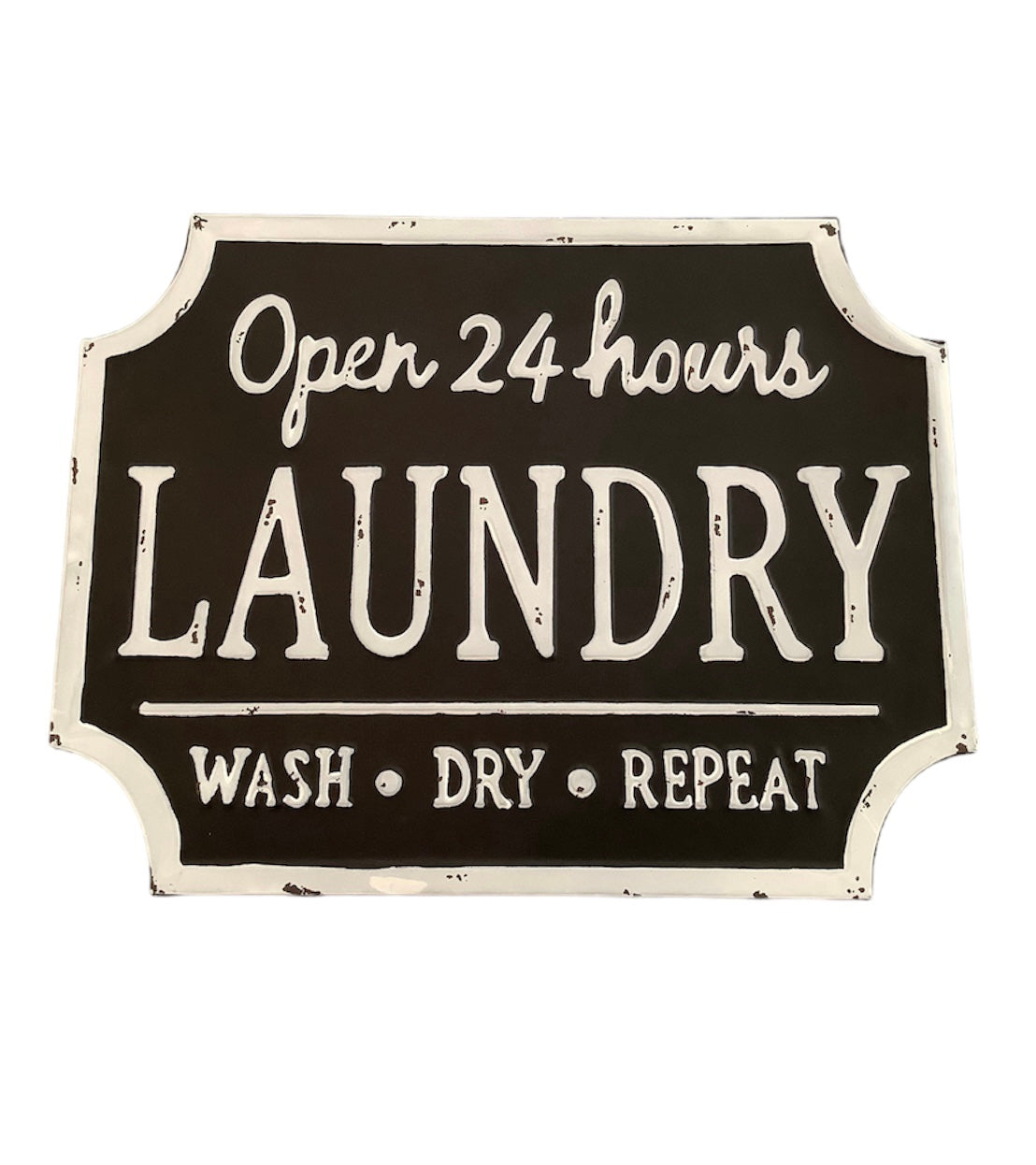 Open 24 Hours Laundry Sign