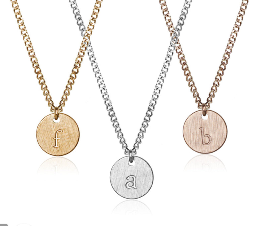 Lowercase Initial Pendant Necklace