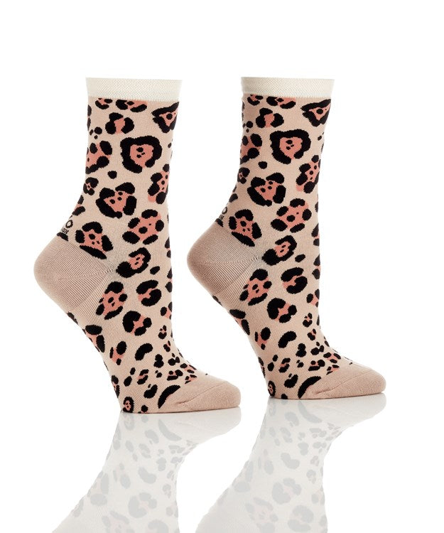 Women’s Crew Socks-Leopard Print