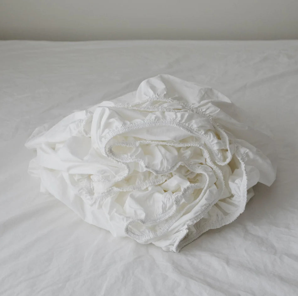 King Fitted Sheet-White