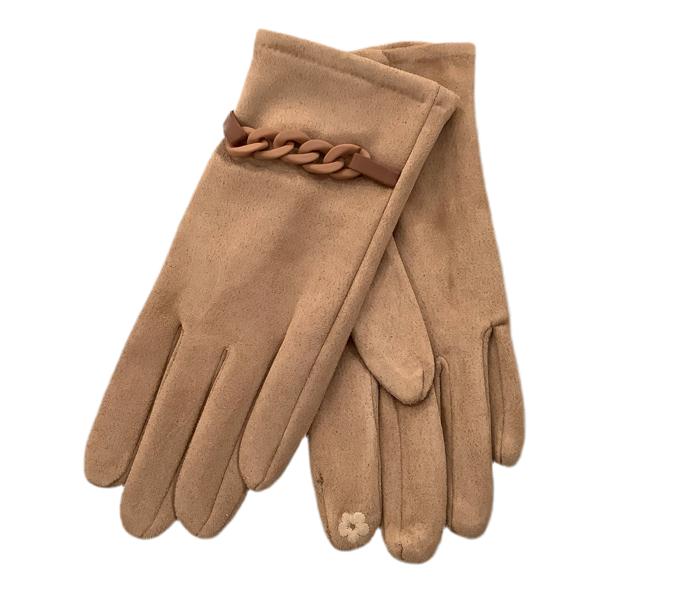 Faux Suede Texting Gloves