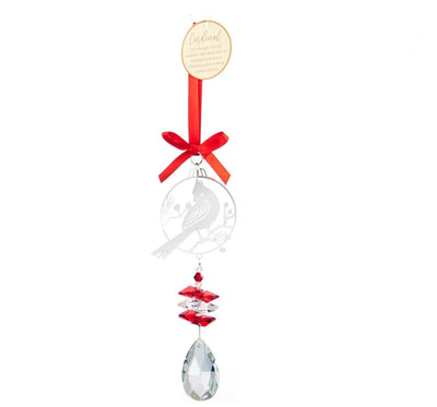 Merry Christmas From Heaven Cardinal Ornament with a Gift Box