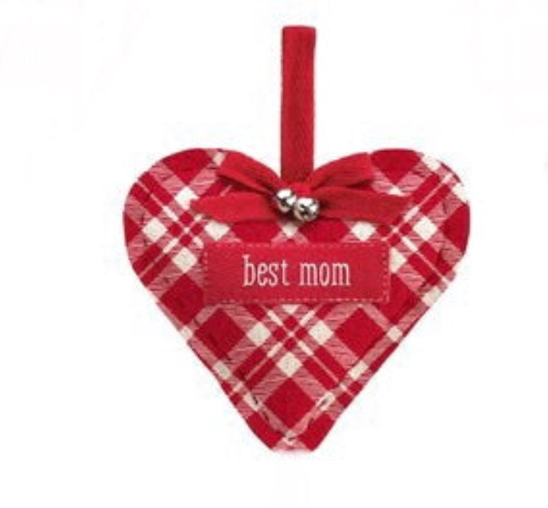 Best Mom Heart Ornament
