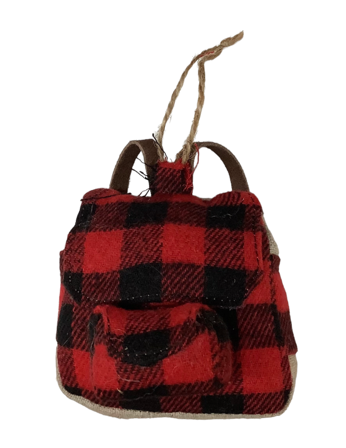 Buffalo Plaid Backpack Ornament