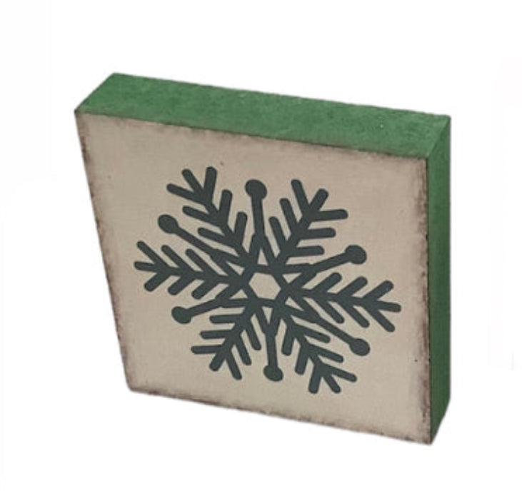 Snowflake Block Sign