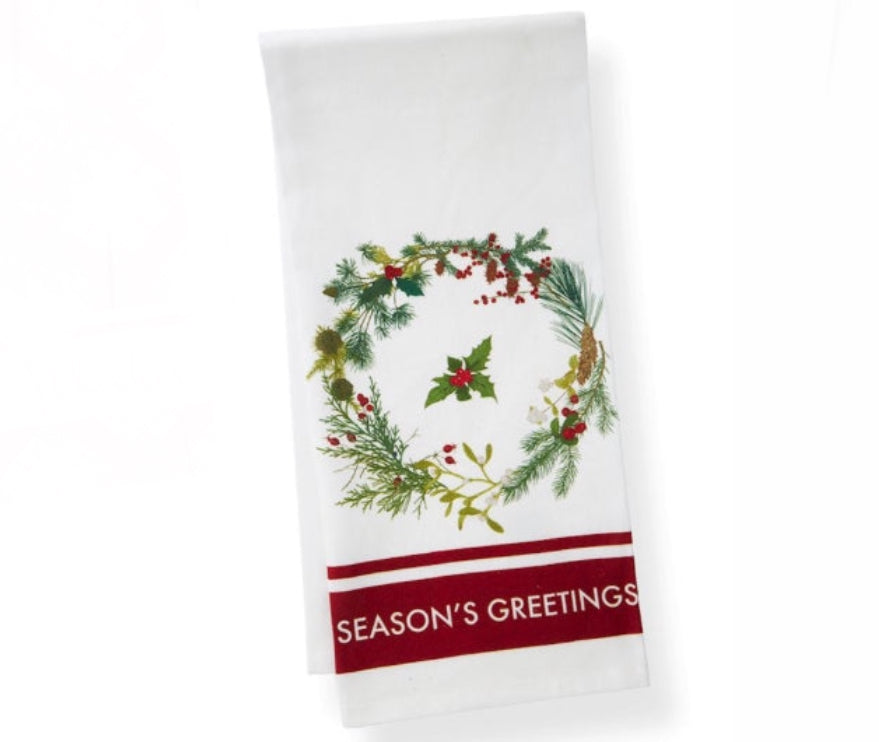 Season’s Greetings Tea Towel