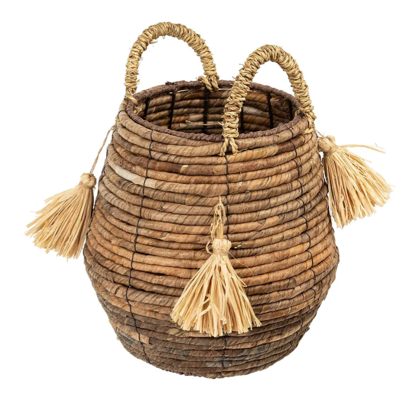 Banana Rope Tassel Basket-Large