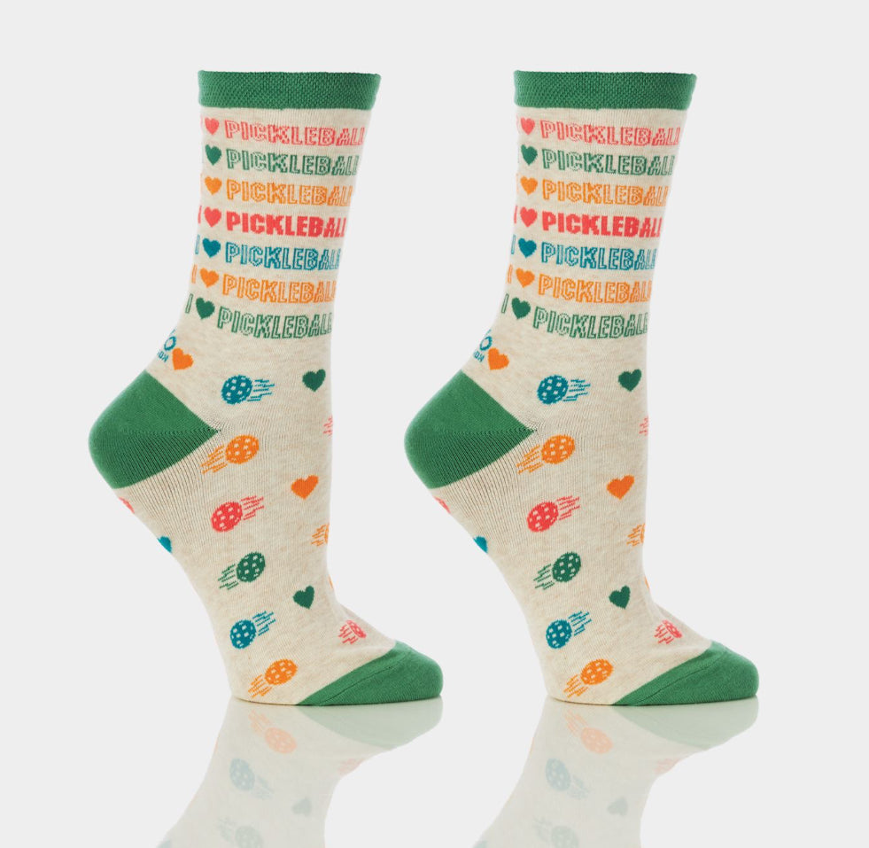 Women’s Crew Socks-I ❤️ Pickleball