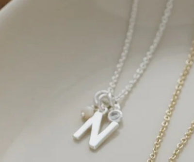 Silver Initial Necklace