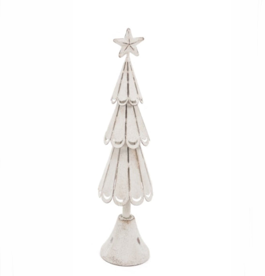 Large Decorative Cream Iron Tree