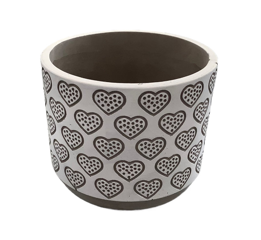 Heart Cement Pot