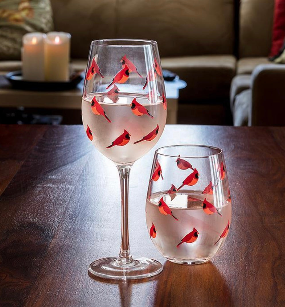 Cardinal Wine Glass