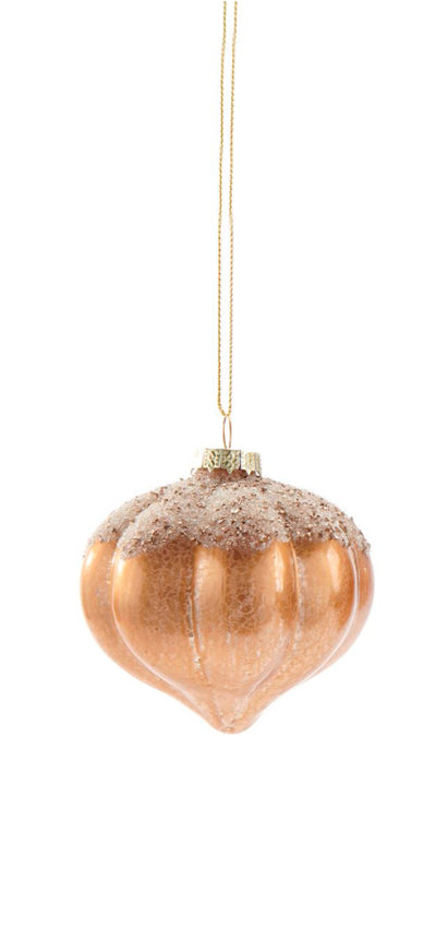 Gold Shimmer Glass Ornament