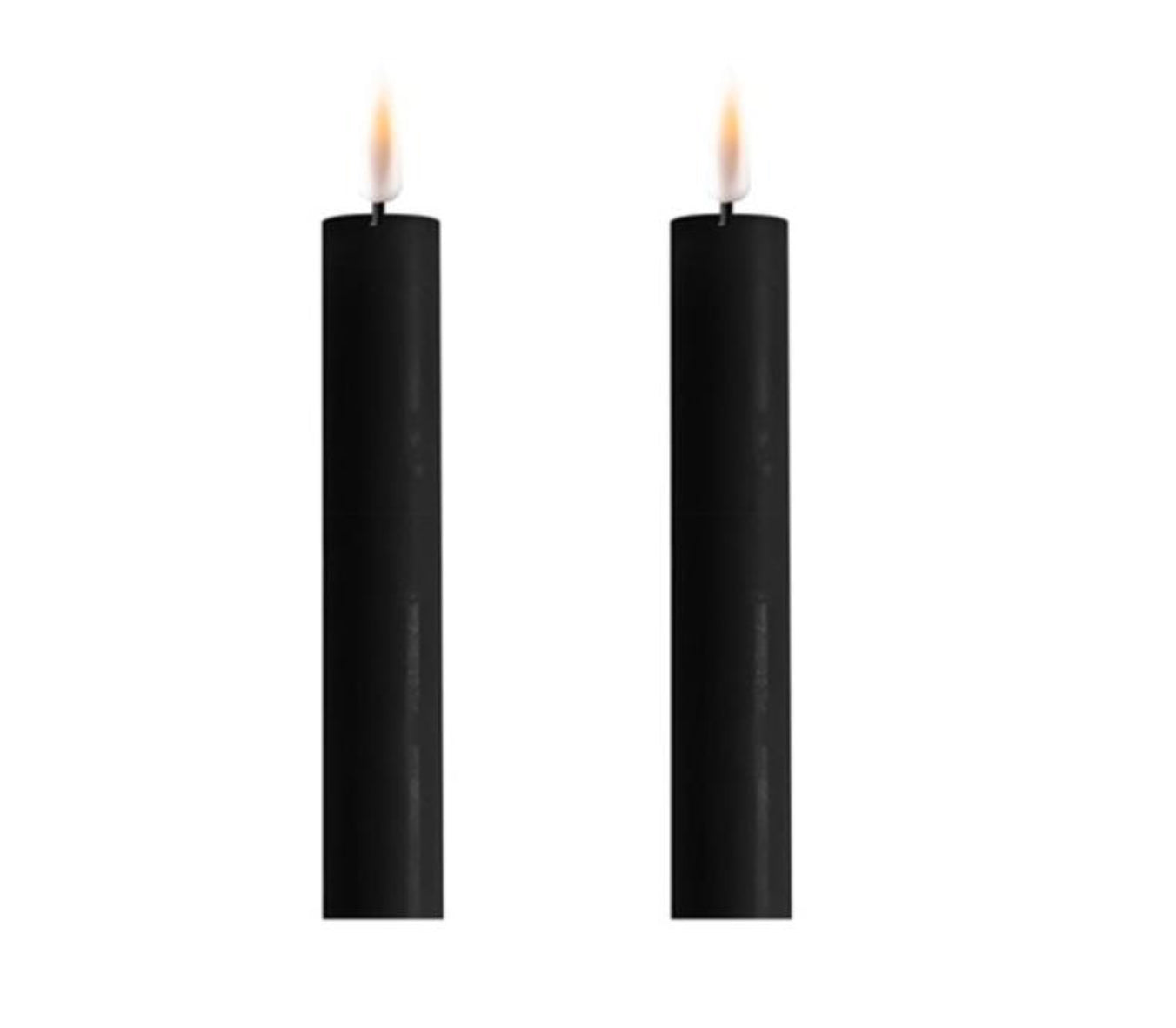 Black Deluxe LED Taper Candle 2 Pack