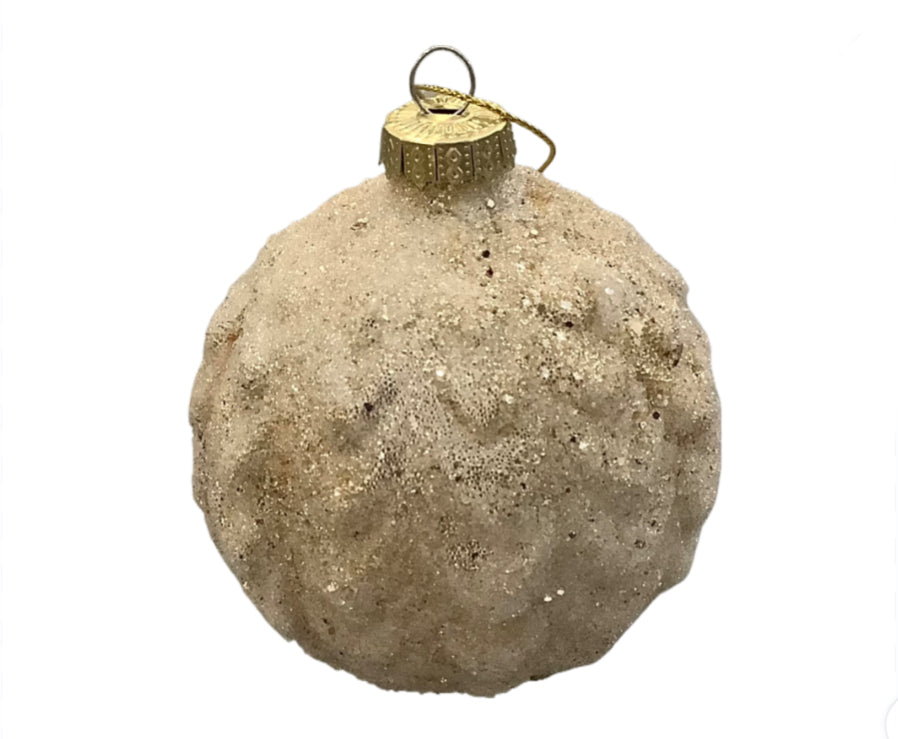 Gold Frosted Glass Ornament