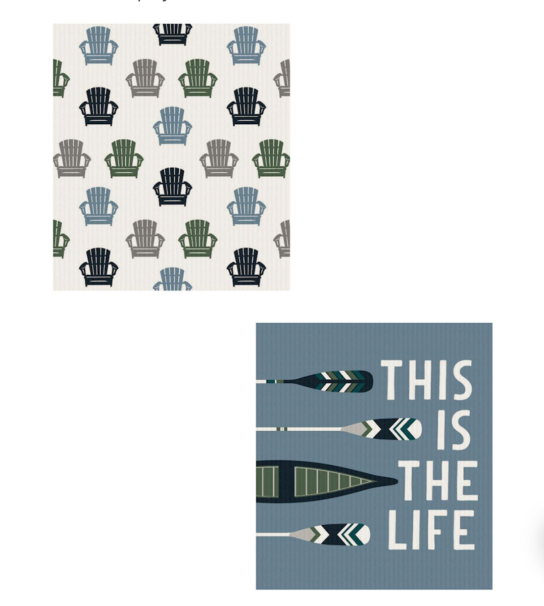 Lake Life Swedish Dish Cloth Set/2