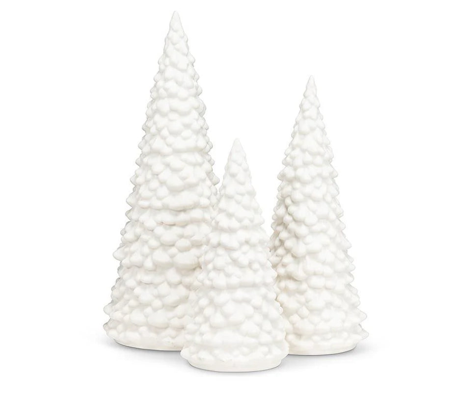 Matte White Ceramic Cone Tree