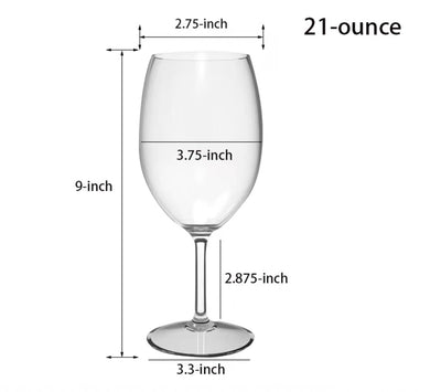 Clear Acrylic Wine Glass