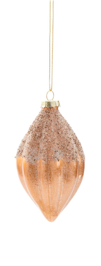 Gold Shimmer Glass Ornament