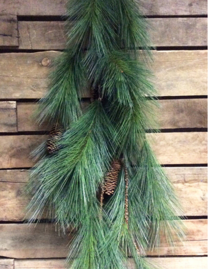 Mixed Pine Multi Strand Garland w/Pine Cones 72”