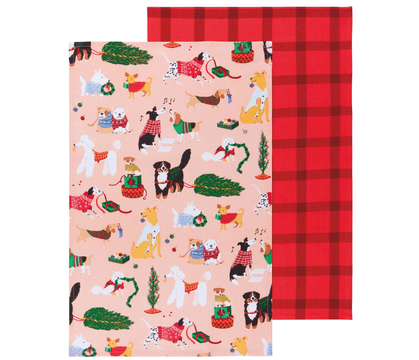 Holiday Hounds Tea Towel Set/2