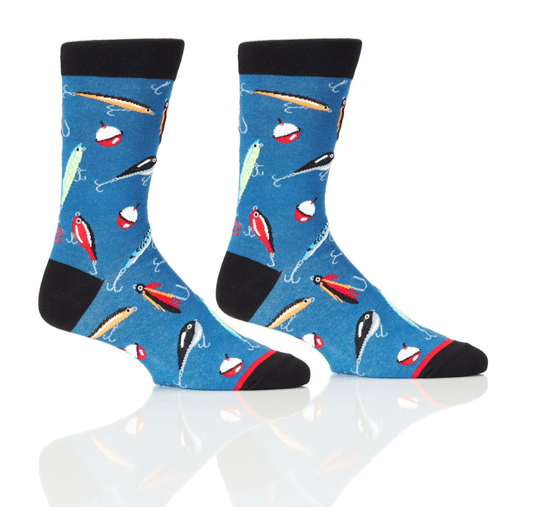 Men’s Crew Socks-Fishing Lures