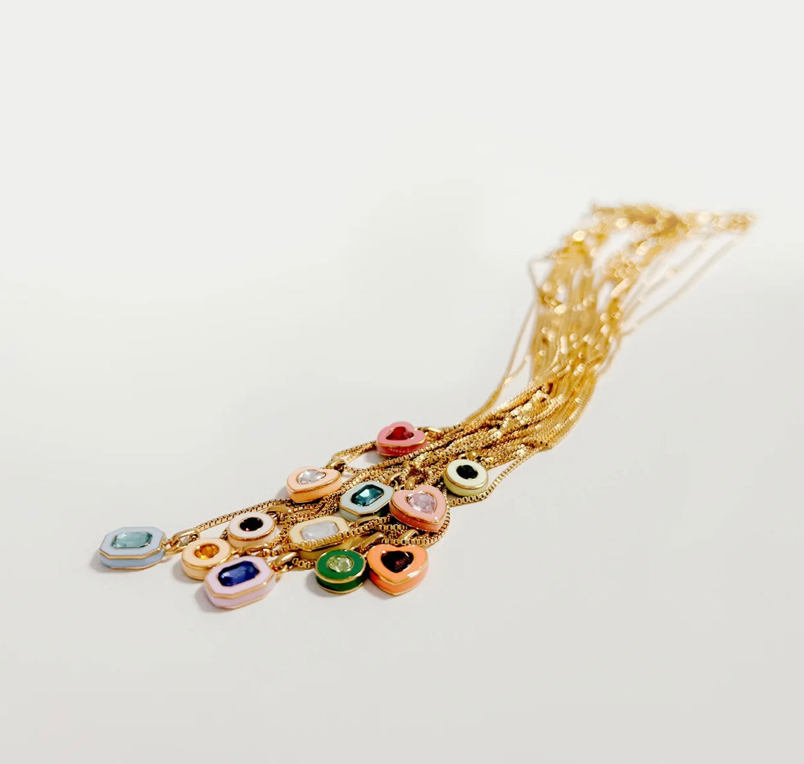 Enamel Birthstone Necklace