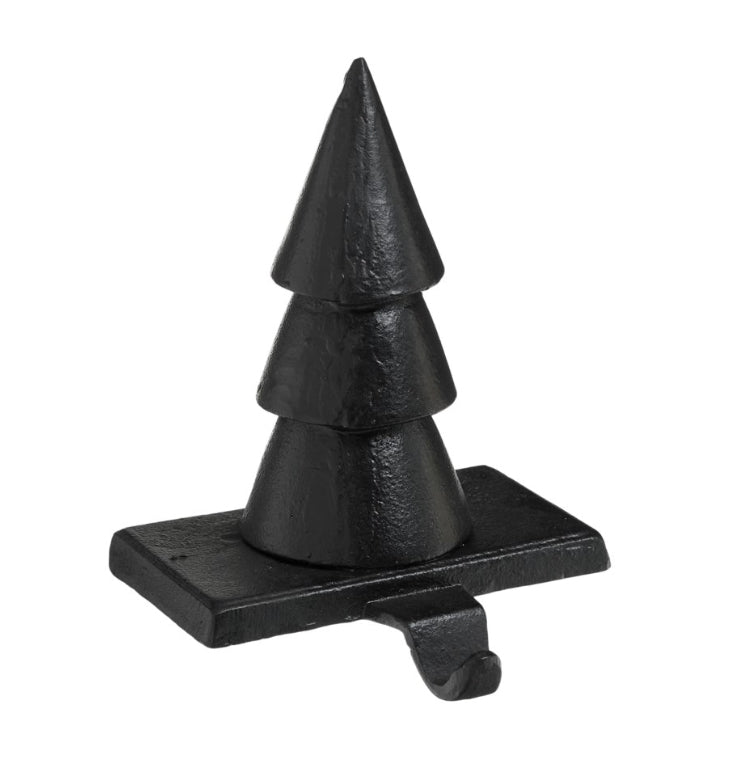 Black Iron Cone Tree Stocking Holder