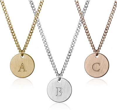 Uppercase Initial Pendant Necklace