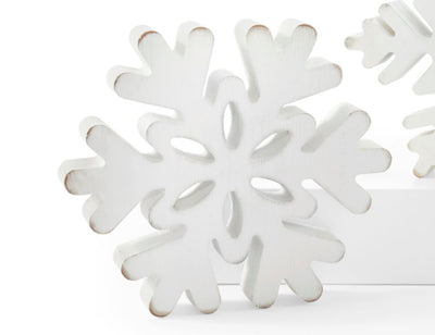 Sculpted Snowflake Block Decor