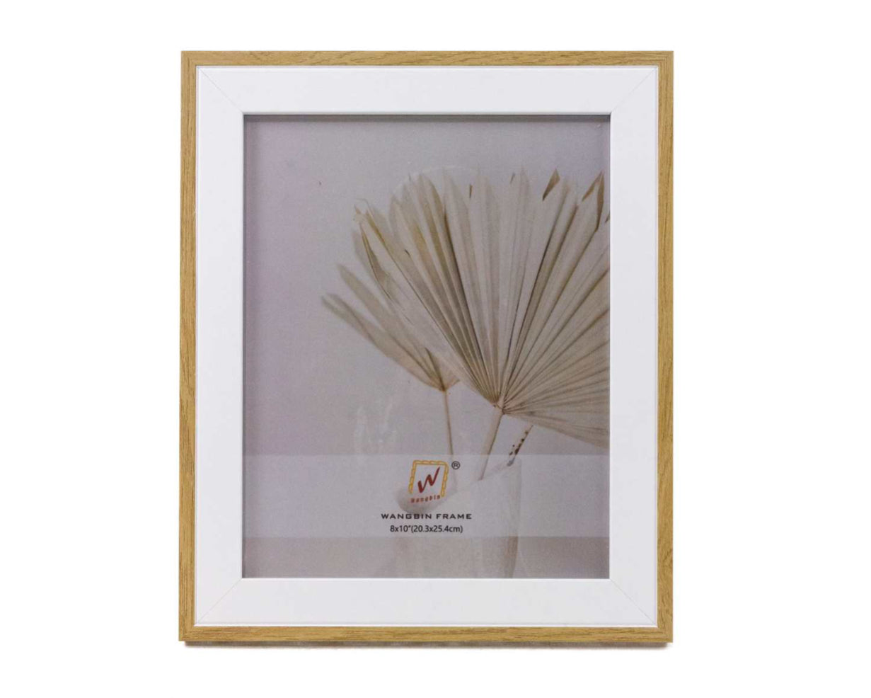 Natural Wood + White Picture Frame 8x10