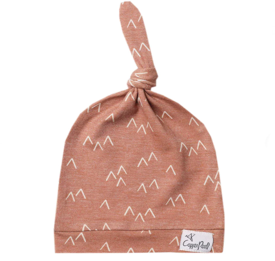 Copper Pearl Top Knot Hat Rocky