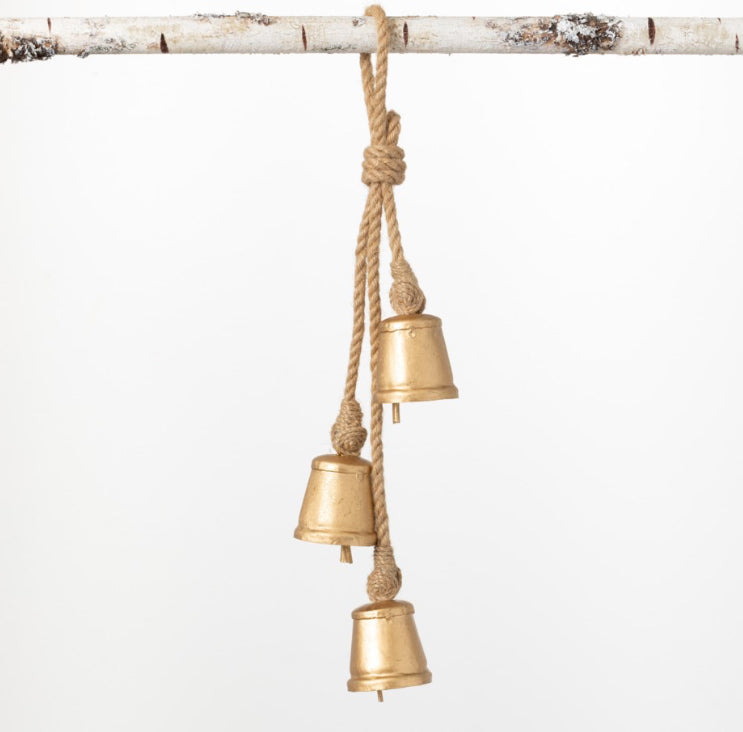 Set of 3 Gold Bells