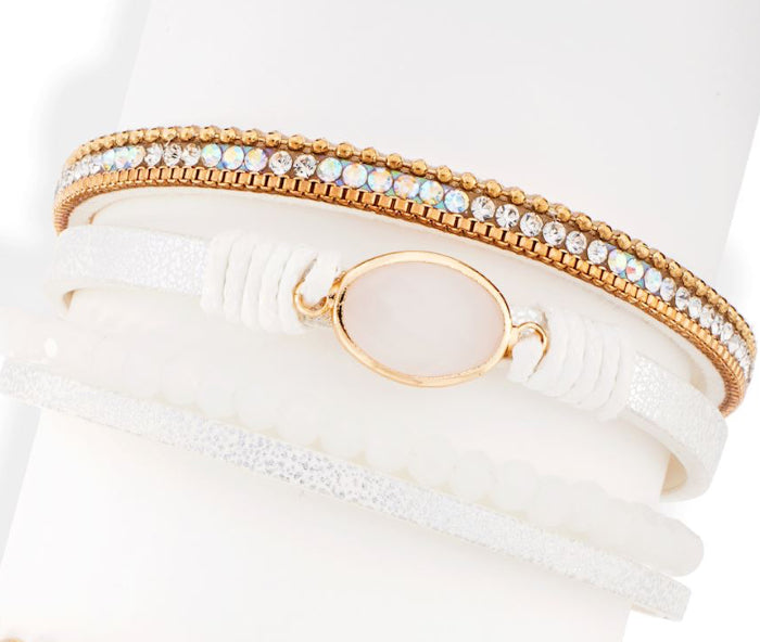 White Layered Bracelet