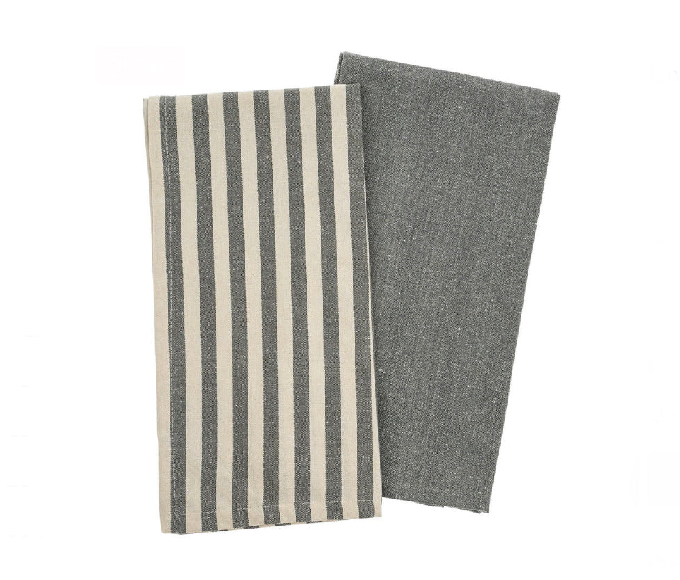 Lucia Tea Towel Set/2 Grey