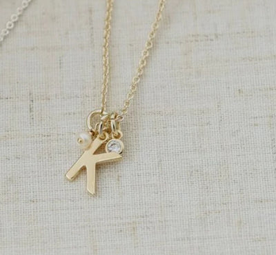 Gold Initial Necklace