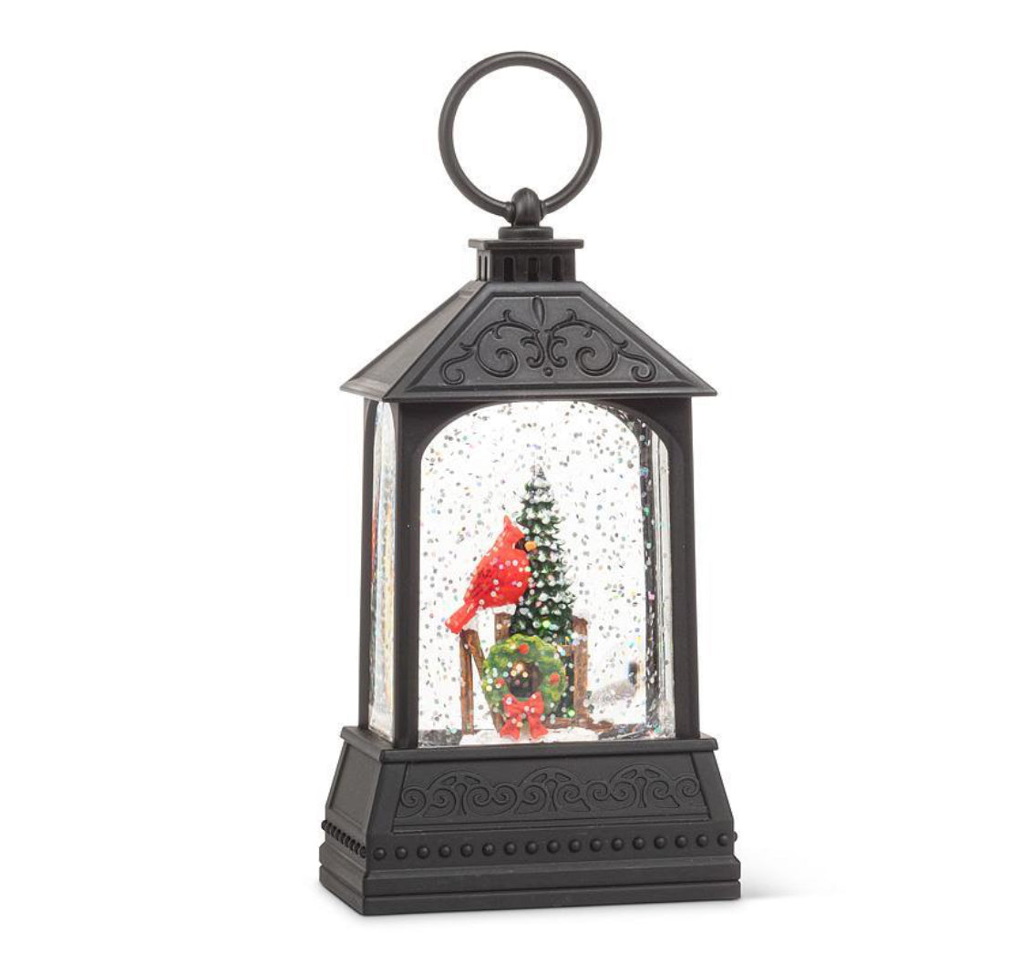 Small LED Glitter Lantern-Cardinal/Tree/Wreath