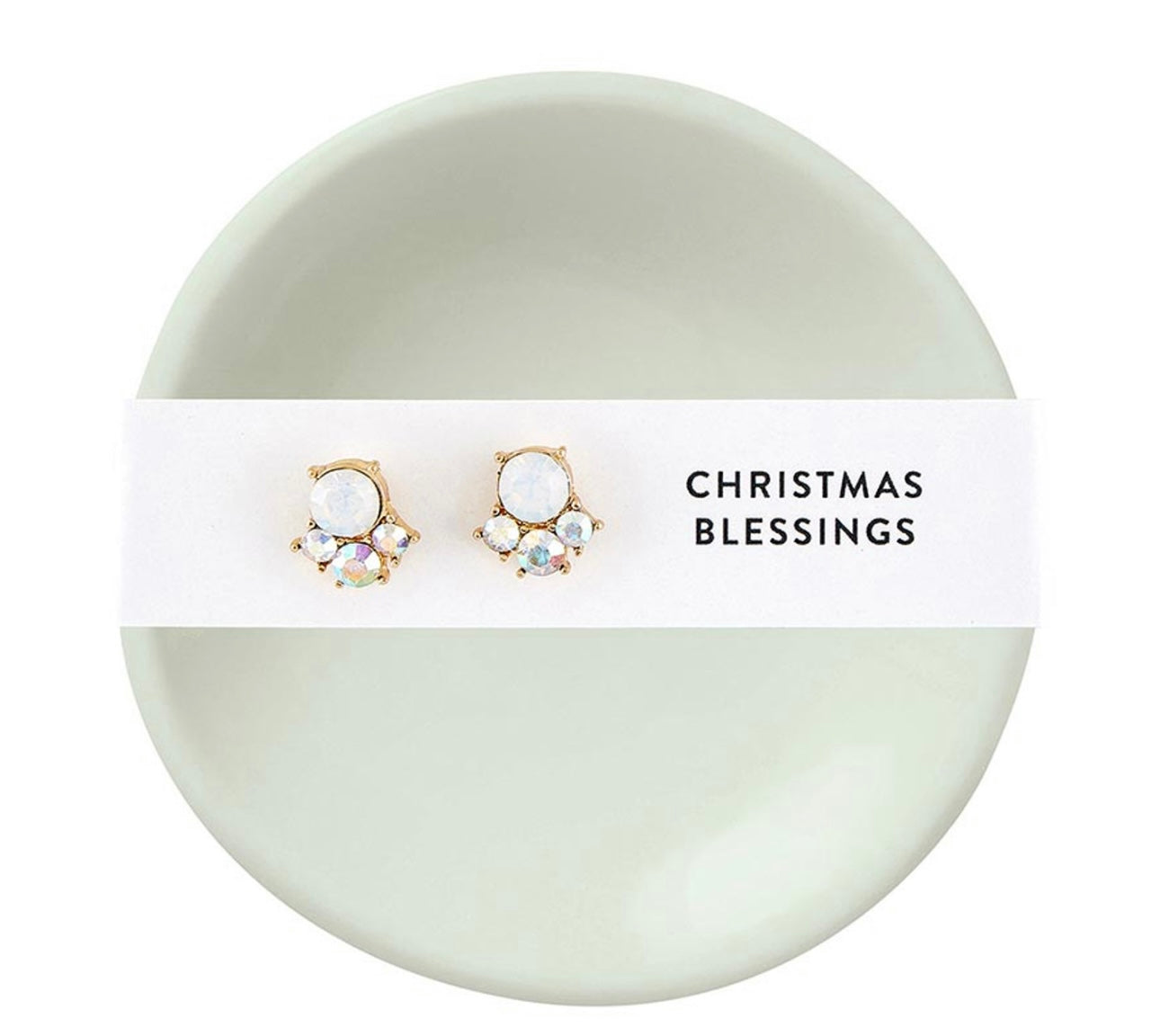 Holiday Stud Earrings + Trinket Tray