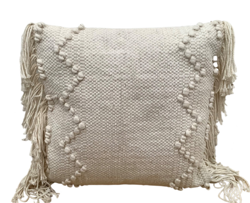 Natural Fringe Pillow